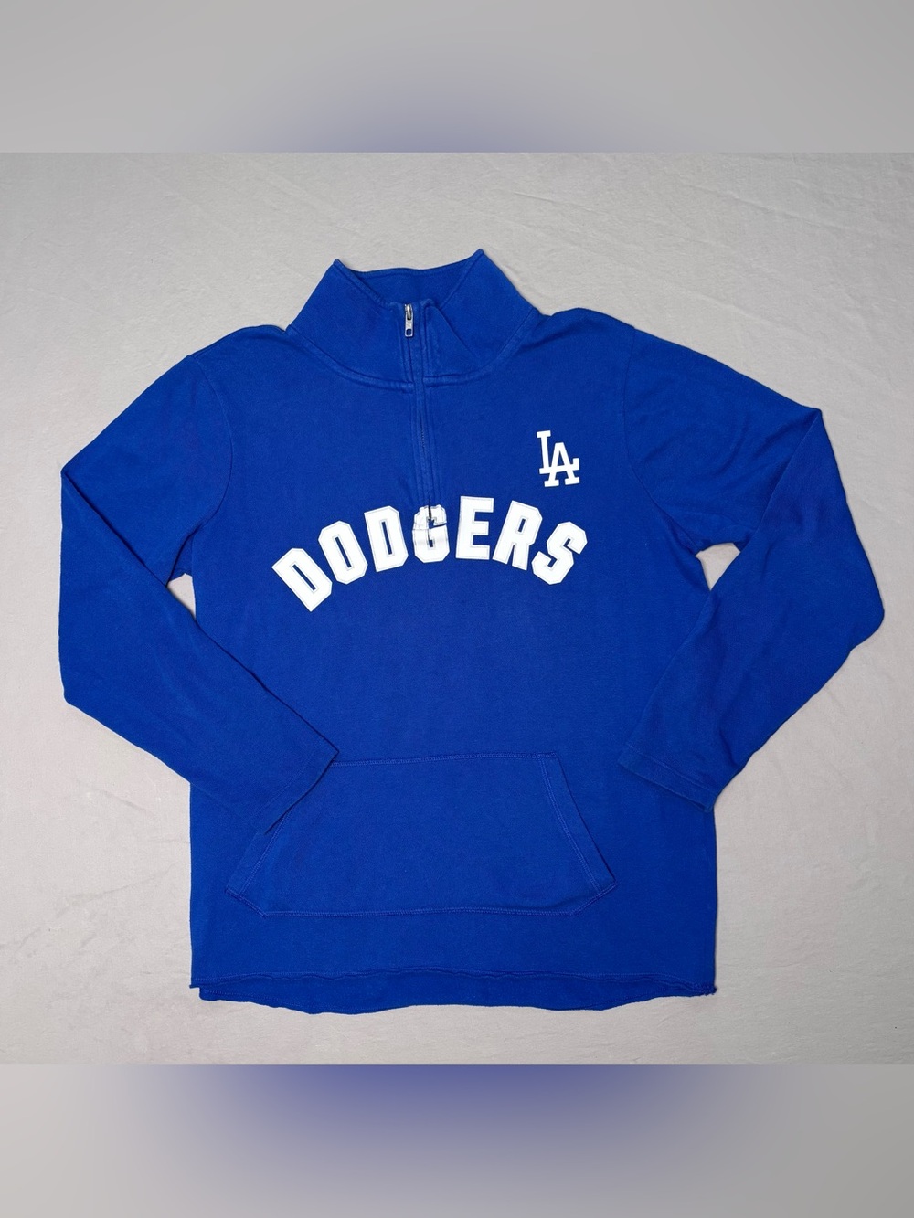 Rare VS PINK x MLB Los Angeles Dodgers Quarter-Zip Pullover Sweatshirt - size S